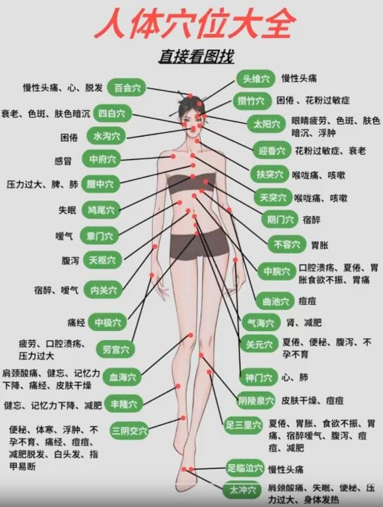 【资料】《最全高清人体穴位图及穴位图解大全》49张【JPEG】